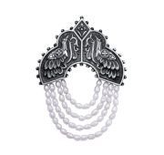 5-195-1583 Брошь с жемчугом бренд Kabarovsky (Серебро 925)