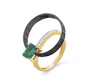 11-21916-1289-4,19 Кольцо с изумрудом бренд Kabarovsky (Au 585)