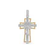 3-0426-1000-4,32 Подвеска крест с бриллиантами бренд Kabarovsky (Au 585)