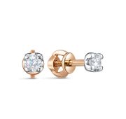 С02770-120-0,93 Серьги пуссеты с бриллиантами бренд Империал (Au 585)