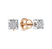 С03462-0120-1,68 Серьги пуссеты с бриллиантами бренд Империал (Au 585)