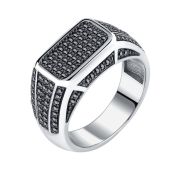 21-75-0008-15169 Кольцо мужское с фианитами (Серебро 925)