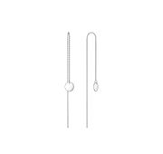 НС22-1825Ю-3 Серьги продевки с подвеской диск (Серебро 925)