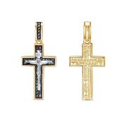 БР082606л-2,44 Подвеска крест с бриллиантами бренд Delta (Au 585)