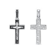БР082606б-2,54 Подвеска крест с бриллиантами бренд Delta (Au 585)