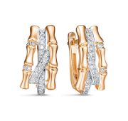 БР122933-3,62 Серьги с бриллиантами бренд Delta (Au 585)