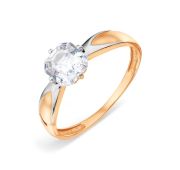 Т142018494 Кольцо помолвочное с фианитом бренд Karatov (Au 585)