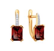 Т14702В504гран Серьги с гранатом бренд Karatov (Au 585)